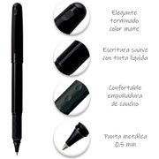 Foto de Bolígrafo Fino Negro Mate Pentel Excalibur RX15MA-A 