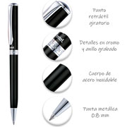 Foto de Bolígrafo Fino Negro Pentel Sterling B811A-A-Est 