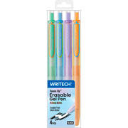 Foto de Bolígrafo Gel Writech Space Up Borrable 4 Piezas Negro 