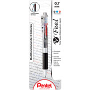 Foto de Bolígrafo Pentel V Feel 3 Colores Retráctil Punto Mediano  