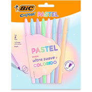 Foto de Bolígrafos Bic Cristal Pastel 1.2 mm 8 Piezas 