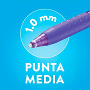 Foto de Boligrafos Paper Mate 300 Candy Retractil 1.0 mm 8 Colores Surtidos 