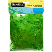 Foto de Bolsa De Plumas Barrilito De Color Verde 18 Gramos 