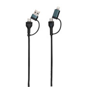 Foto de Cable STF 4 en 2 con USB-C y Lightning ST-A12872 