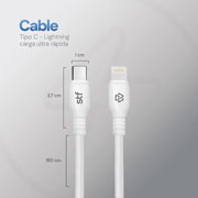 Foto de Cable STF Tipo C a Lightning 1.8 m ST-A36878 Blanco 