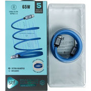 Foto de Cable STF Tipo C a Tipo C 1 m 65 W ST-A52394 Azul 