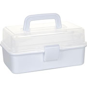 Foto de Caja Con 3 Charolas Y Asa Tengone 26X17X13 Blanco 