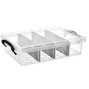 Foto de Caja Con 3 Divisiones Tengone 6.5L 39.5X25.7X9.5Cm Transparente 