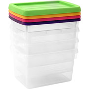 Foto de Caja Con Tapa Tengone 0.5L 13X8.5X20.5Cm Con 4 Traslucido 