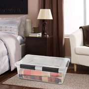 Foto de Caja Con Tapa Tengone 32L 57.6X38.5X20.3Cm Transparente 