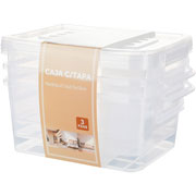 Foto de Caja Con Tapa Tengone 5L 29.5X21X29Cm Con 3 Traslucido 