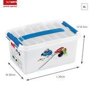 Foto de Caja Multiusos SNW Q-Line 30x20x14cm 6L con Charola Costura 