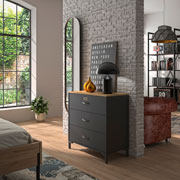 Foto de Cajonera Alterego Manchester Bintou 1E13046 negro/roble 