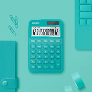 Foto de Calculadora De Escritorio Casio Ms-20Yc-Tu 12 Digitos Turquesa 