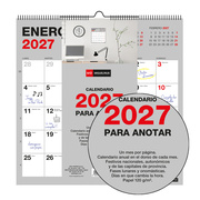 Foto de Calendario de Pared Miquelrius Para Escribir 30 x 30 cm 