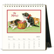 Foto de Calendario Pared Cavallini Escr 15X16.5Cm 2025Vin Cats 