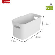Foto de Canastilla Sencilla Sunware Sigma Cube 6L 16X31.3X16 Blanco 
