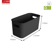 Foto de Canastilla Sencilla Sunware Sigma Cube 6L 16X31.3X16 Negro 