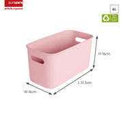 Foto de Canastilla Sencilla Sunware Sigma Cube 6L 16X31.3X16 Rosa 