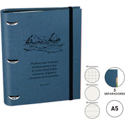 Foto de Carpeta juvenil Senfort Eco forma francesa 3 argollas 120 hojas 3° Sep azul 