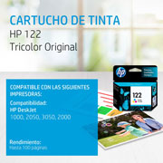 Foto de CARTUCHO DE TINTA HP 122 TRICOLOR ORIGINAL CH562HL 