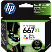 Foto de Cartucho De Tinta Hp 667Xl Tricolor Original (3Ym80Al) 