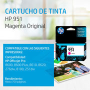 Foto de CARTUCHO DE TINTA HP 951 MAGENTA ORIGINAL CN051AL 