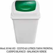 Foto de CESTO CON CAPACIDAD DE 65 LITROS / 17.19 GALONES CON BALANCÍN 