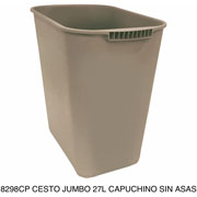 Foto de CESTO DE BASURA JUMBO RECTANGULAR, SIN ASAS.CAPACIDAD 26 L / 6.87 GAL. 