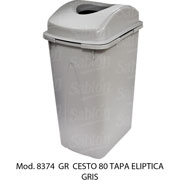 Foto de CESTO TAPA ELÍPTICA CON CAPACIDAD DE 80 LITROS / 21.16 GALONES 