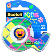 Foto de Cinta Adhesiva Scotch Kids Transparente 19 mm x 7.6 m con Dispensador 