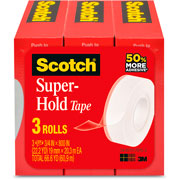 Foto de Cinta Adhesiva Scotch Super Hold 19mm x 25m con 3 Piezas 