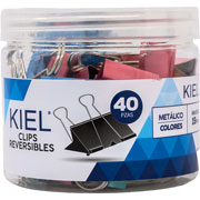 Foto de Clips Kiel Reversible 19mm varios colores con 40 piezas 