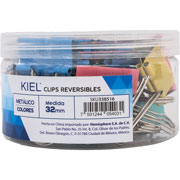 Foto de Clips Kiel Reversible 32mm varios colores con 24 piezas 