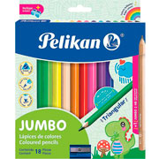 Foto de Colores Pelikan Jumbo Triangular con 18 piezas