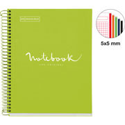 Foto de Cuaderno Forma Francesa Miquelrius Emotions 5 MM 120 Hojas Lima 