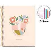 Foto de Cuaderno Forma Francesa Miquelrius Inhale&Exhale Cuadro Chico 100 Hojas 