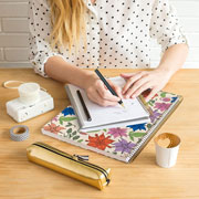Foto de CUADERNO FORMA FRANCESA MIQUELRIUS VINTAGE LILY DB CUADRO CHICO 120 HOJAS 