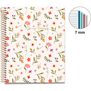 Foto de Cuaderno forma francesa MQR Flowers pasta dura raya 120 hojas 