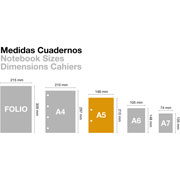 Foto de Cuaderno Forma Francesa Mqr Rider 5Mm 100 Hojas Negro 