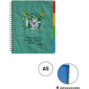 Foto de Cuaderno forma francesa Senfort Ecology Save espiral cuadro chico 120 hojas 