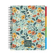 Foto de Cuaderno Forma Francesa Senfort Flowers Espiral Cuadrícula 5 mm 100 Hojas 