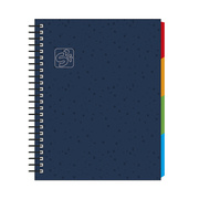 Foto de Cuaderno Forma Francesa Senfort Seoul Espiral Cuadrícula 5 mm 100 Hojas Azul 