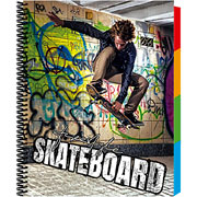 Foto de Cuaderno forma francesa Senfort Skate Free espiral cuadro chico 120 hojas 