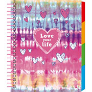 Foto de Cuaderno forma francesa Senfort Tie Dye Love espiral cuadro chico 120 hojas 
