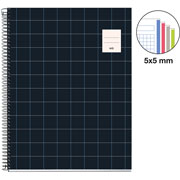 Foto de Cuaderno Profesional Mqr Rider 100 Hojas 5Mm Negro 