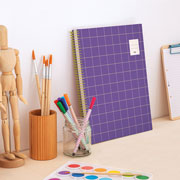 Foto de Cuaderno Profesional Mqr Rider 100 Hojas 5Mm Violeta 