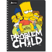 Foto de Cuaderno profesional Norma Simpsons doble arillo cuadro chico 100 hojas 