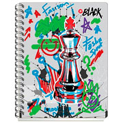 Foto de Cuaderno Profesional Scribe Black Db Doble Espiral 100 Hojas Cuadrícula 7 mm 