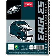 Foto de Cuaderno Profesional Scribe Nfl Doble Espiral 100 Hojas Cuadrícula 7 mm 
